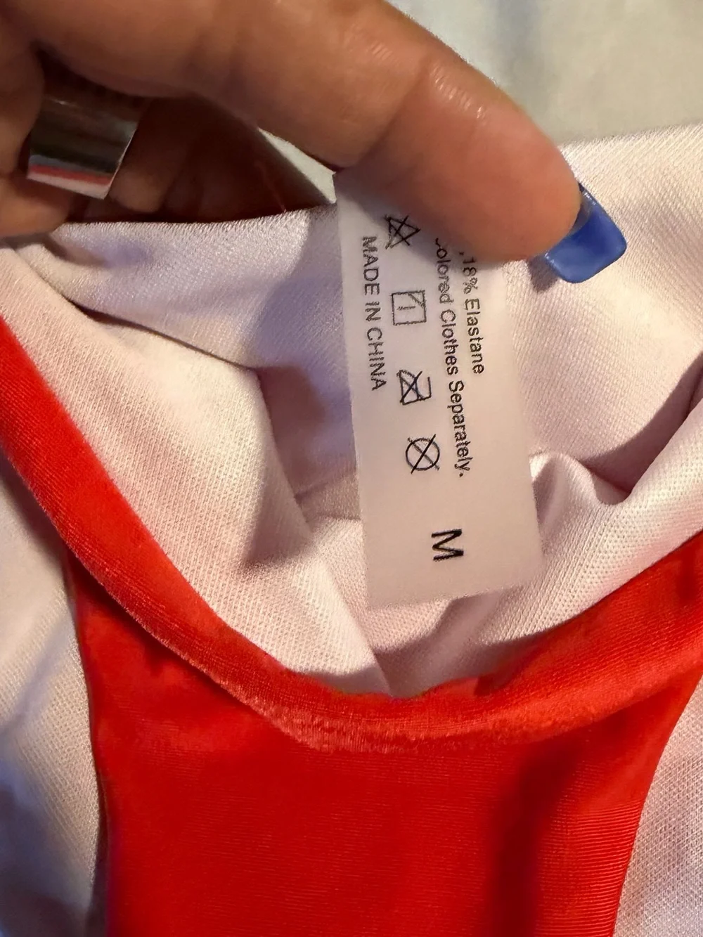 H&M Red Triangle Bikini Set with Gold Accent